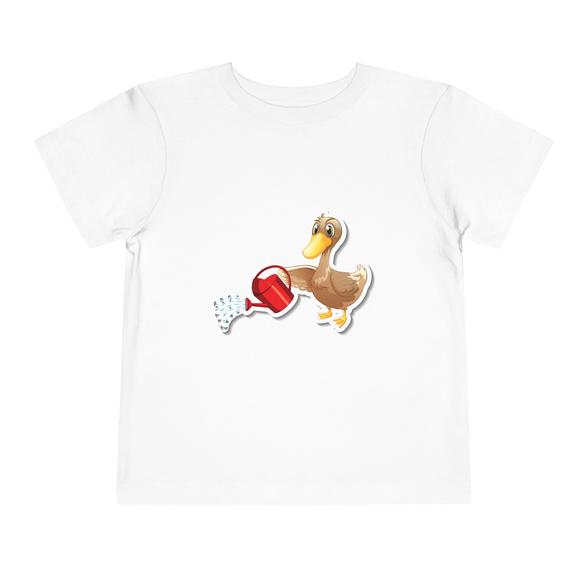 Cute Duck with Watering Can Toddler T-Shirt – Adorable Garden Animal Graphic Tee for Kids, Boys & Girls. - Image 5