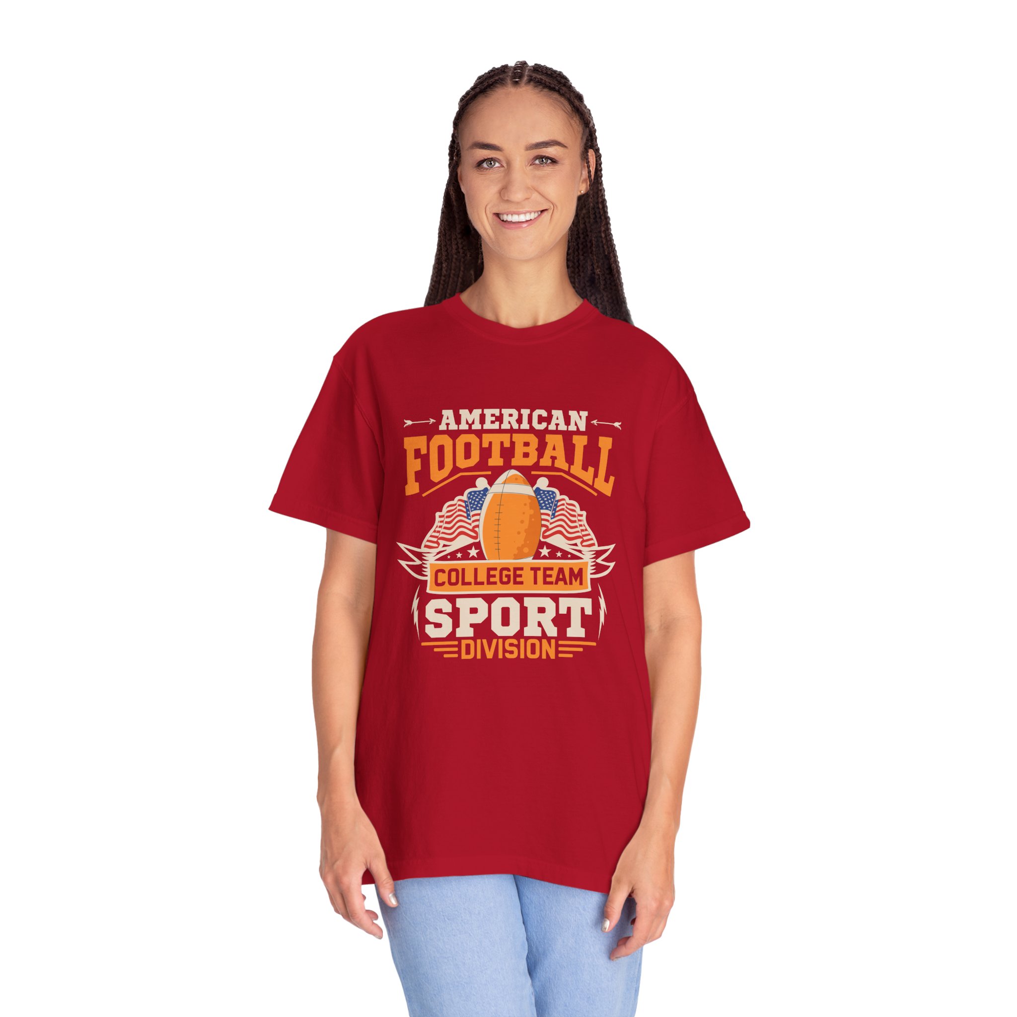 American Football Unisex Garment-Dyed T-Shirt, Perfect for Game Day, Sports Fan Gift, Tailgate Party, College Team Merchandise. - Image 35