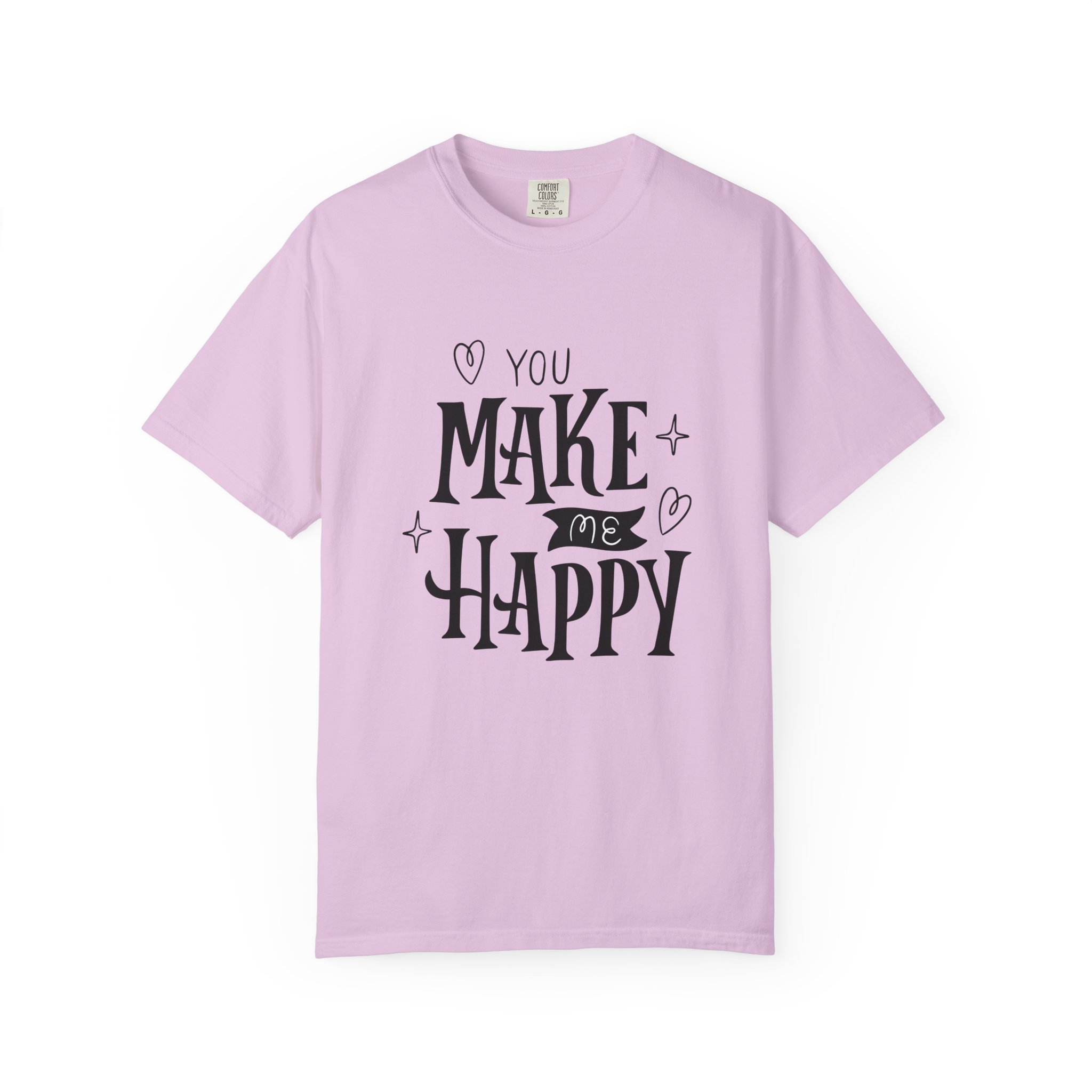 Joyful Message T-Shirt - You Make Me Happy - Gift for Friends, Casual Wear, Birthday Gift, Uplifting Apparel, Everyday Comfort. - Image 33