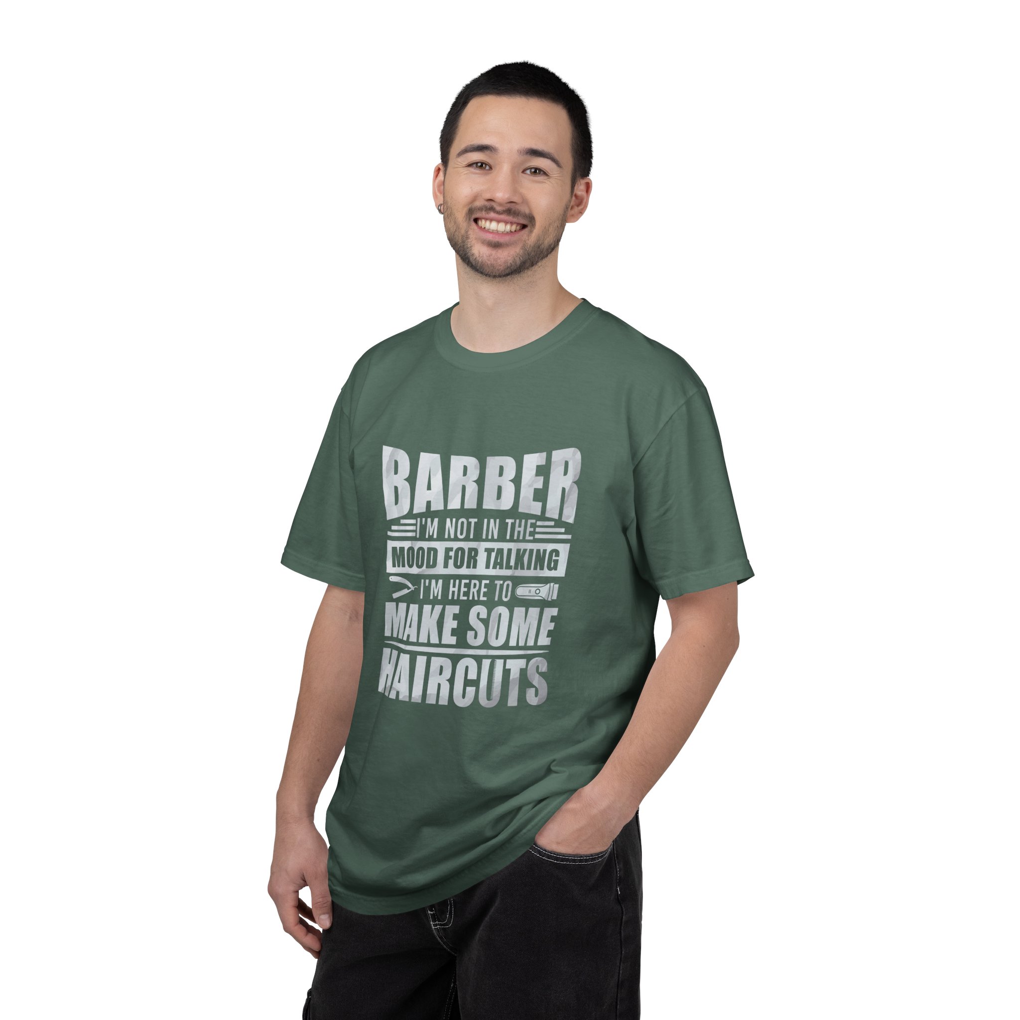 Barber Quote T-Shirt - I'm Not in the Mood for Talking, Barber Gift, Unisex Tee, Hairdresser Apparel, Funny Shirt. - Image 18