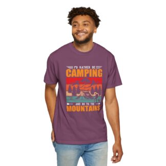 “I’d Rather Be Camping and Go to the Mountains” T-Shirt – Retro Outdoor Graphic Tee for Nature Lovers, Fun Adventure Wear & Perfect Gift Giving. - Image 46