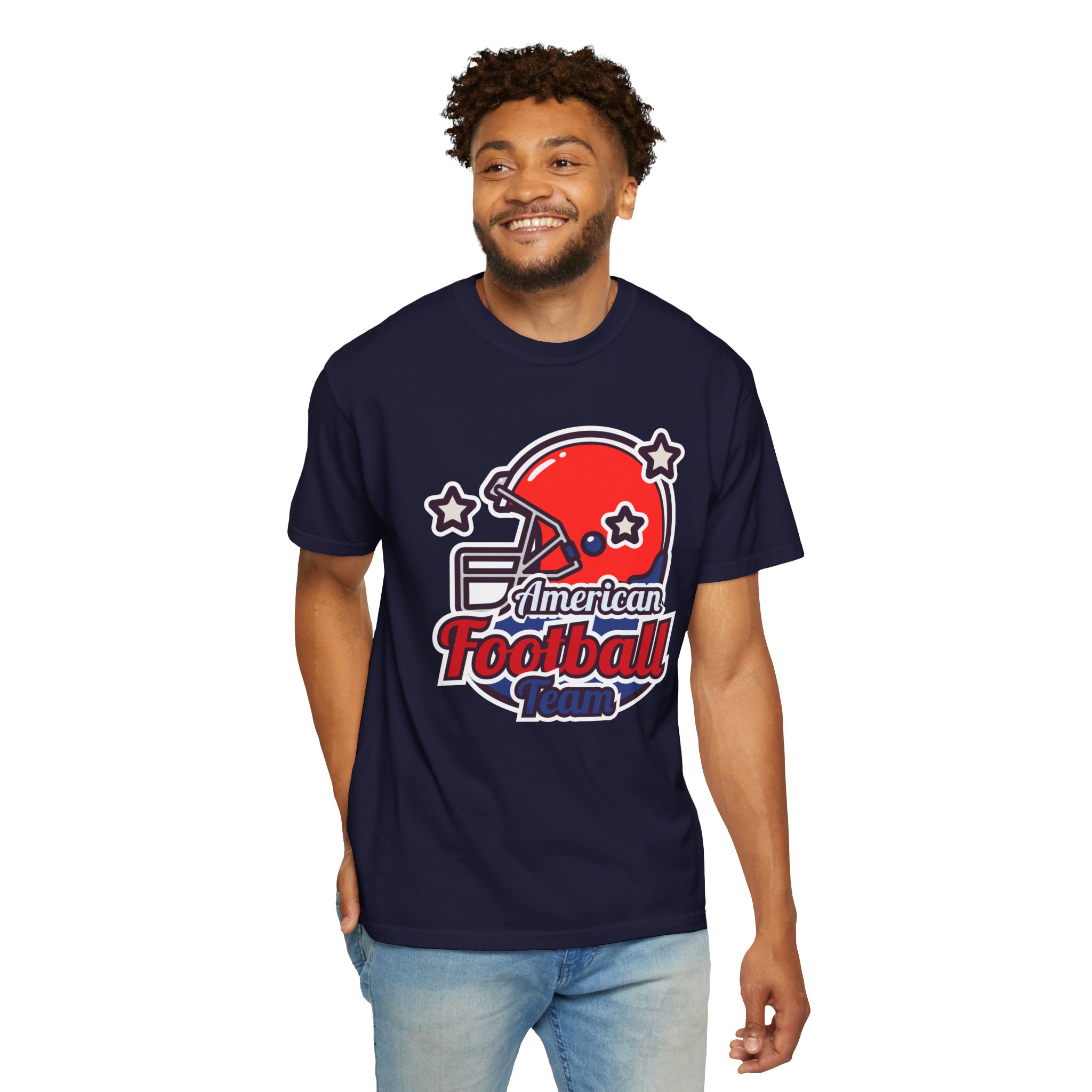 C - 16.13a - Authentic Football Team T-Shirt, Unisex Sports Tee, Garment Dyed Shirt, Game Day Apparel, Perfect for Football Fans, Casual Wear. - Image 6