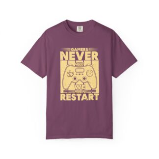 Gamer Controller t shirt for Gamers - Never Restart Gamer Controller Unisex Tee - Image 41