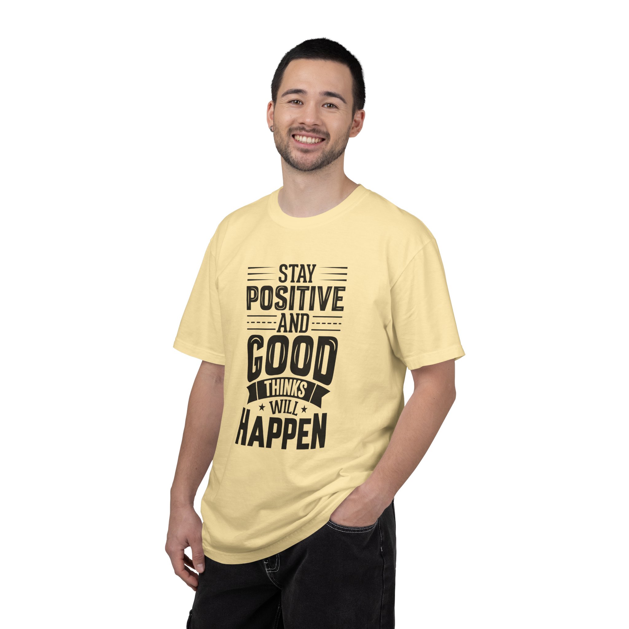 Stay Positive and Good Things Will Happen T-Shirt – Inspirational Motivational Quote Graphic Tee for Positive Mindset & Self Motivation. - Image 26