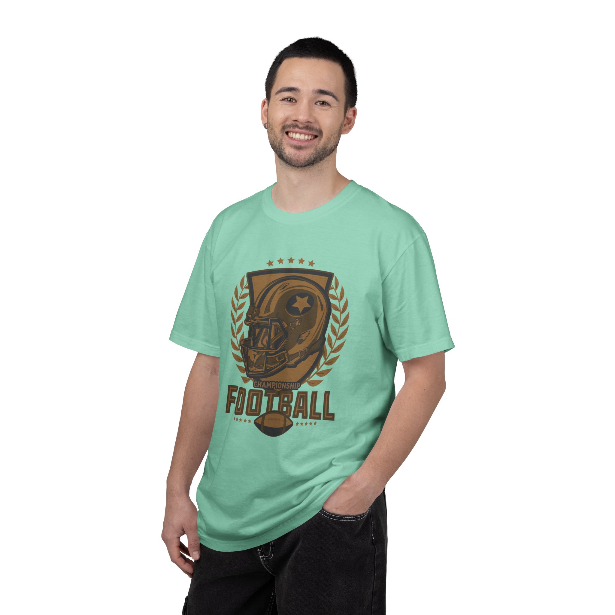 C - 16.14 - Football Unisex Garment-Dyed T-shirt | Casual Sports Apparel, Gift for Fans, Game Day Wear, Comfortable Everyday Style. - Image 18