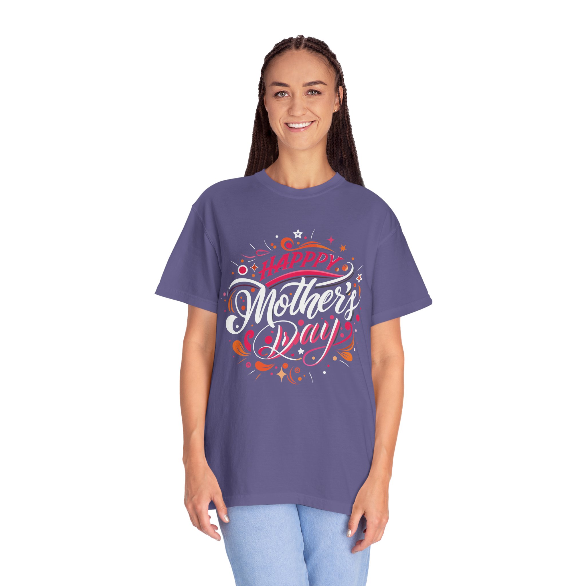 Happy Mother's Day Unisex Garment-Dyed T-Shirt, Gift for Mom, Cute Tee, Mother's Day Celebration wear. - Image 35