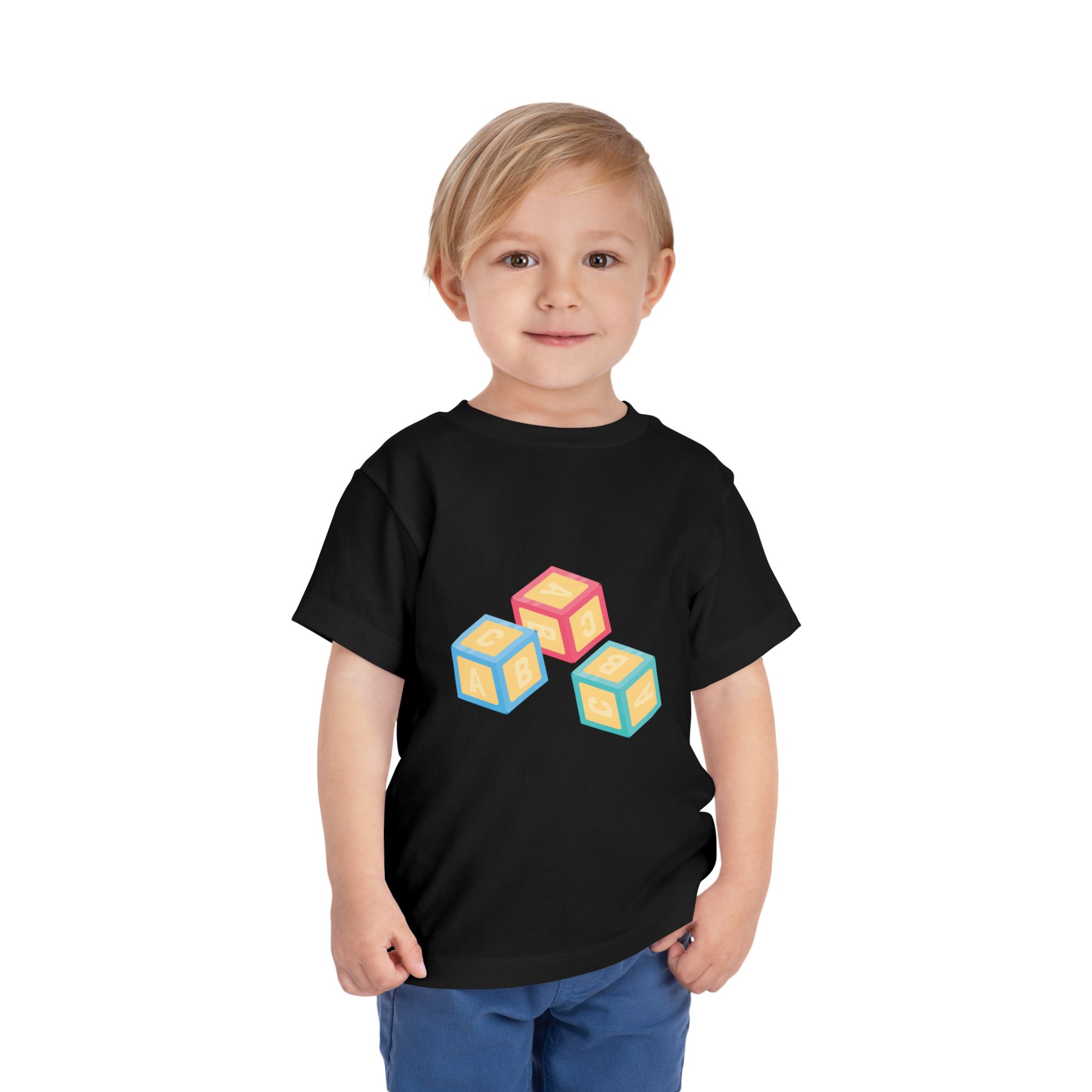 Colorful Toy Blocks Toddler T-Shirt – Cute Kids Graphic Tee for Boys & Girls, Baby Shower Gift. - Image 11