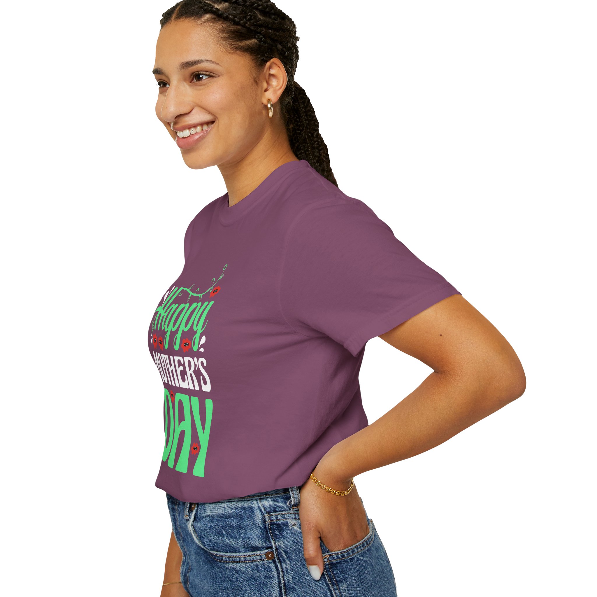 Happy Mother’s Day Festive Floral T-Shirt – Cute Love Graphic Tee for Moms, Perfect Gift Giving & Celebration Wear. - Image 5