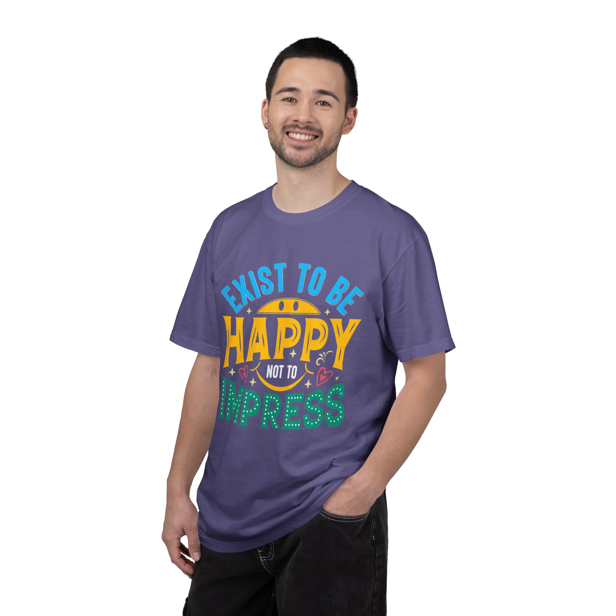 b2 - 2.2 - Exist to Be Happy Not to Impress T-Shirt – Positive Inspirational Graphic Tee for Self-Love & Authentic Living. - Image 34