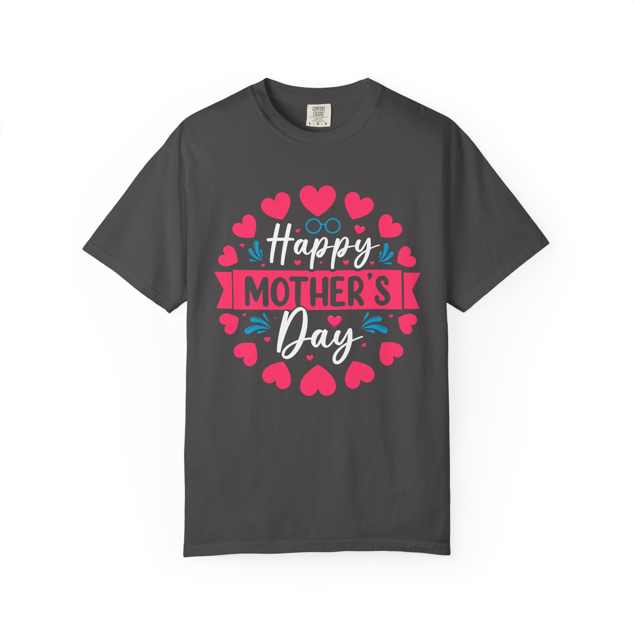 Happy Mother’s Day Floral Heart T-Shirt – Cute Love Graphic Tee for Moms, Perfect Gift Giving & Celebration Wear.