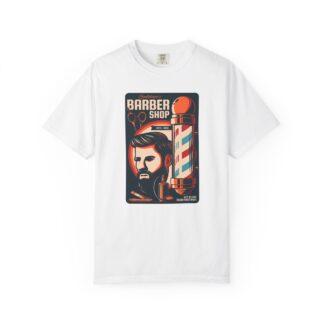 Retro Barber Shop T-Shirt, Unisex Tee for Barber Lovers, Gift for Dad, Hair Stylist Apparel, Casual Wear, Vintage Design.