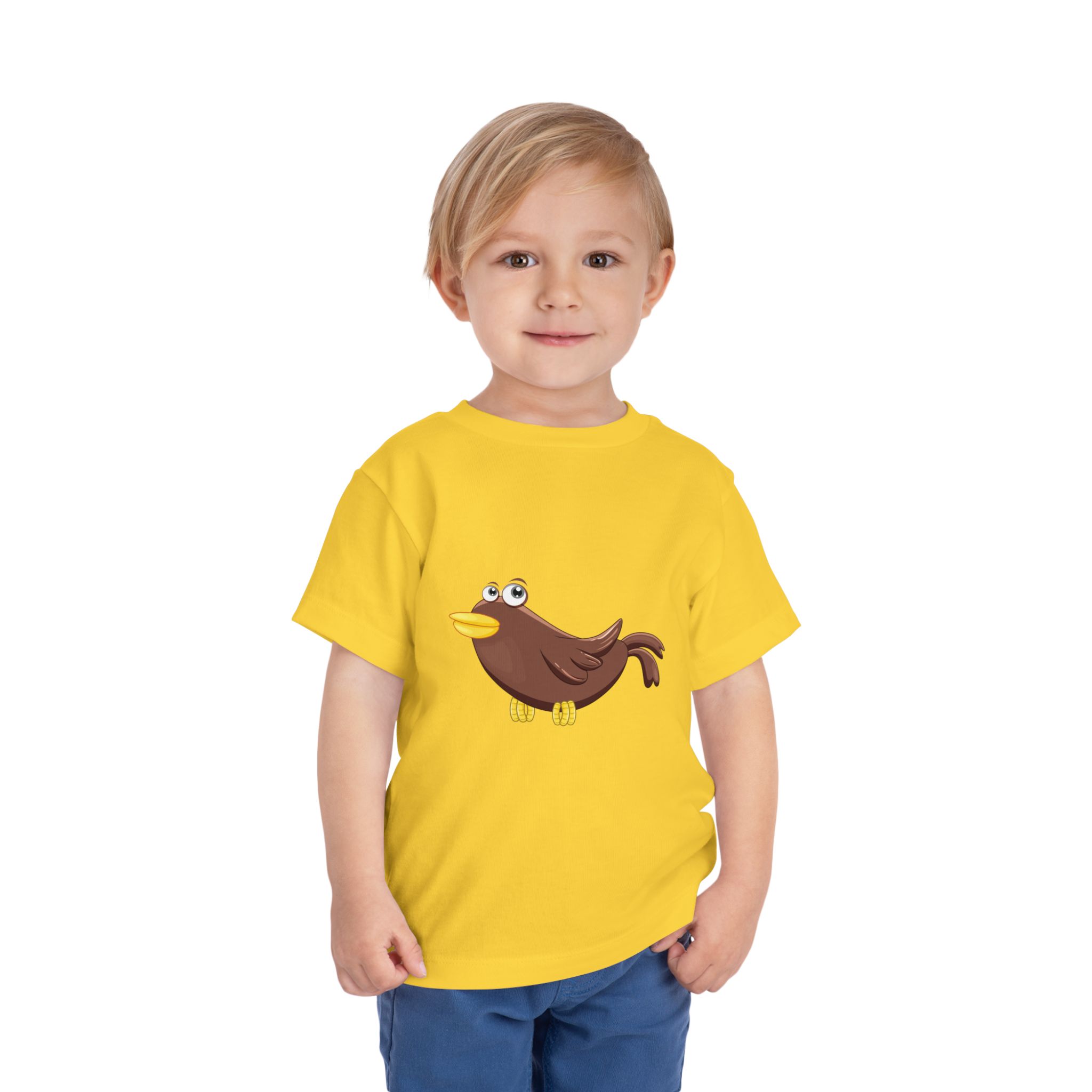 Cute Cartoon Brown Bird Toddler T-Shirt – Adorable Bird Graphic Tee for Kids, Boys & Girls. - Image 15