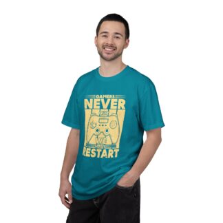 Gamer Controller t shirt for Gamers - Never Restart Gamer Controller Unisex Tee - Image 2