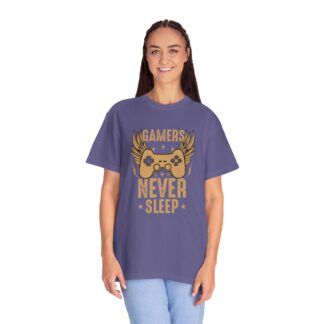 Retro Controller Graphic Tee for Gamers Vibes - Gamers Never Sleep Unisex Tee - Image 35
