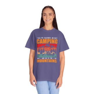 “I’d Rather Be Camping and Go to the Mountains” T-Shirt – Retro Outdoor Graphic Tee for Nature Lovers, Fun Adventure Wear & Perfect Gift Giving. - Image 35