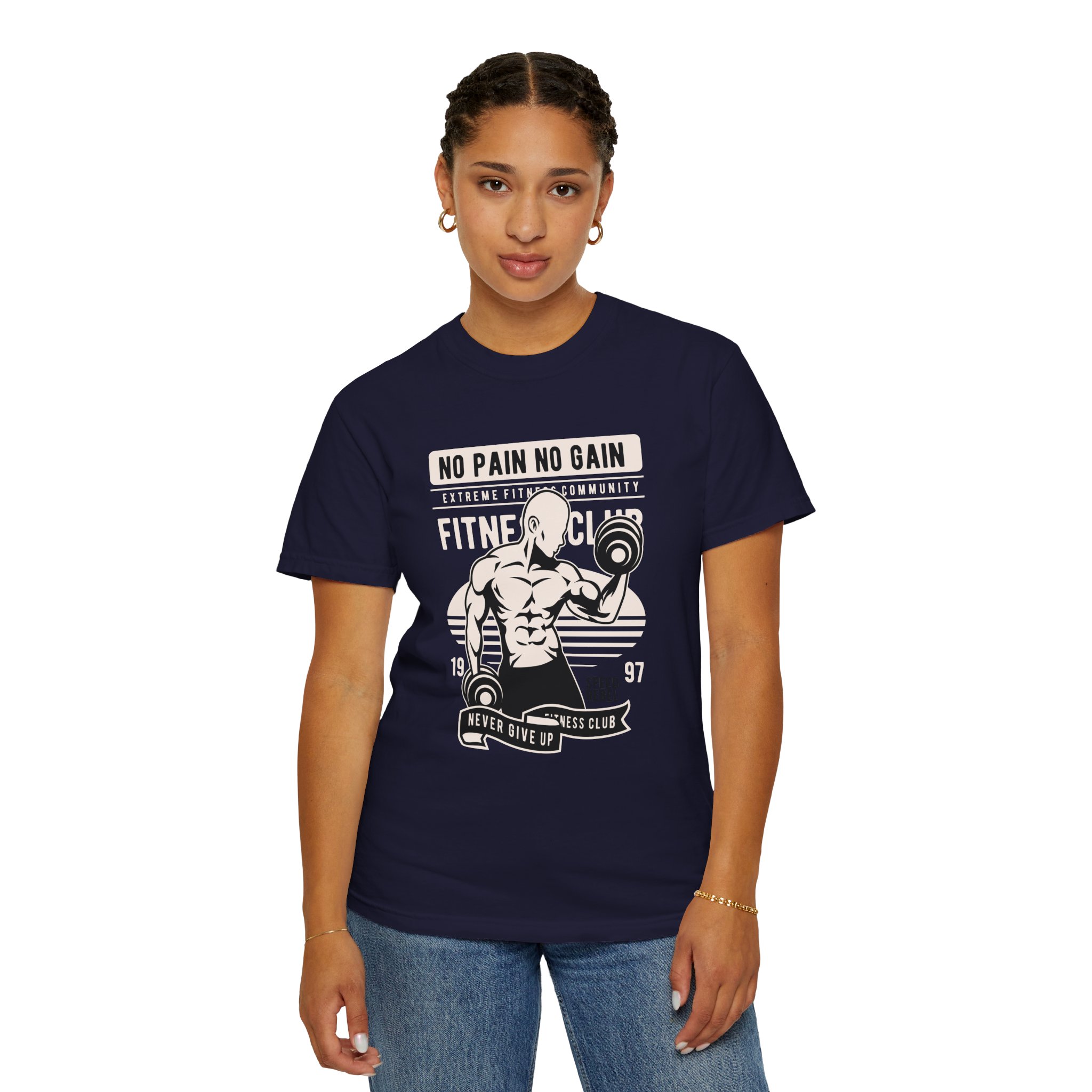 Fitness Motivation T-Shirt, Workout Tee, Gym Gear, Gift for Lifters, Unisex Casual Top, No Pain No Gain Design. - Image 4