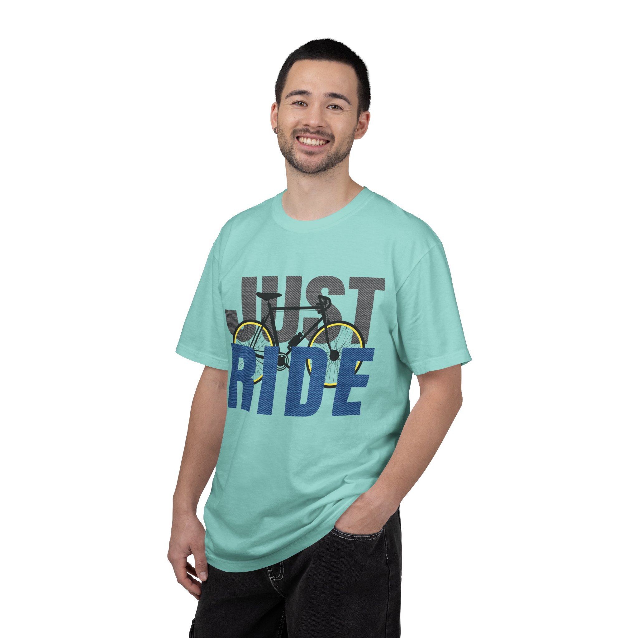 Unisex Cycling T-shirt, Just Ride Graphic Tee, Sporty Casual Wear, Cycling Gift, Active Lifestyle Apparel, Bike Lover Shirt. - Image 34