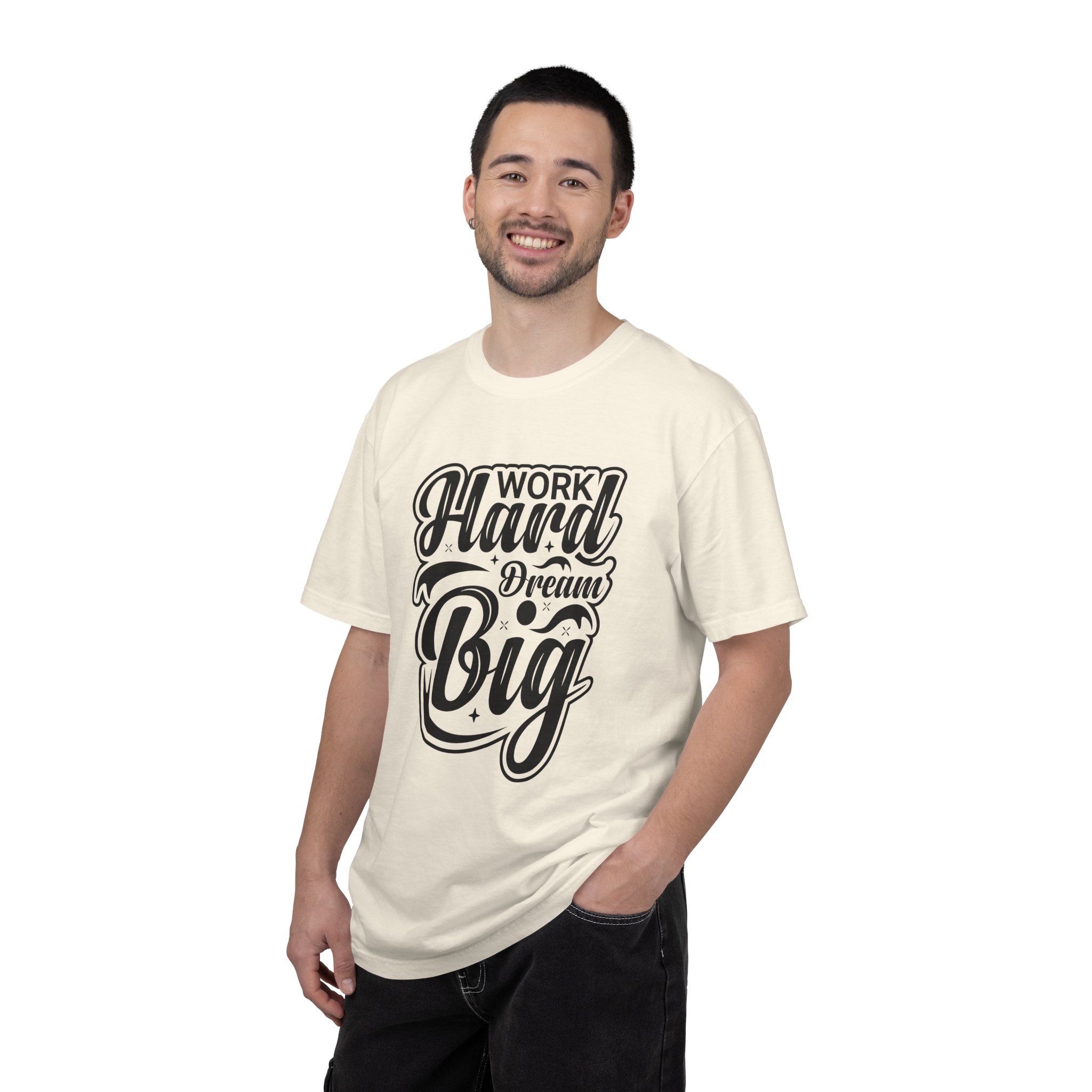 Motivational T-Shirt - Work Hard Dream Big - Unisex Tee for Inspiration, Casual Wear, Gift, Fitness, Entrepreneurs. - Image 2
