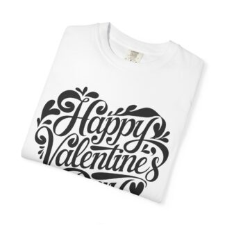 Happy Valentine’s Day Script Heart T-Shirt – Romantic Love Graphic Tee for Couples, Gift Giving & Festive Celebration. - Image 7