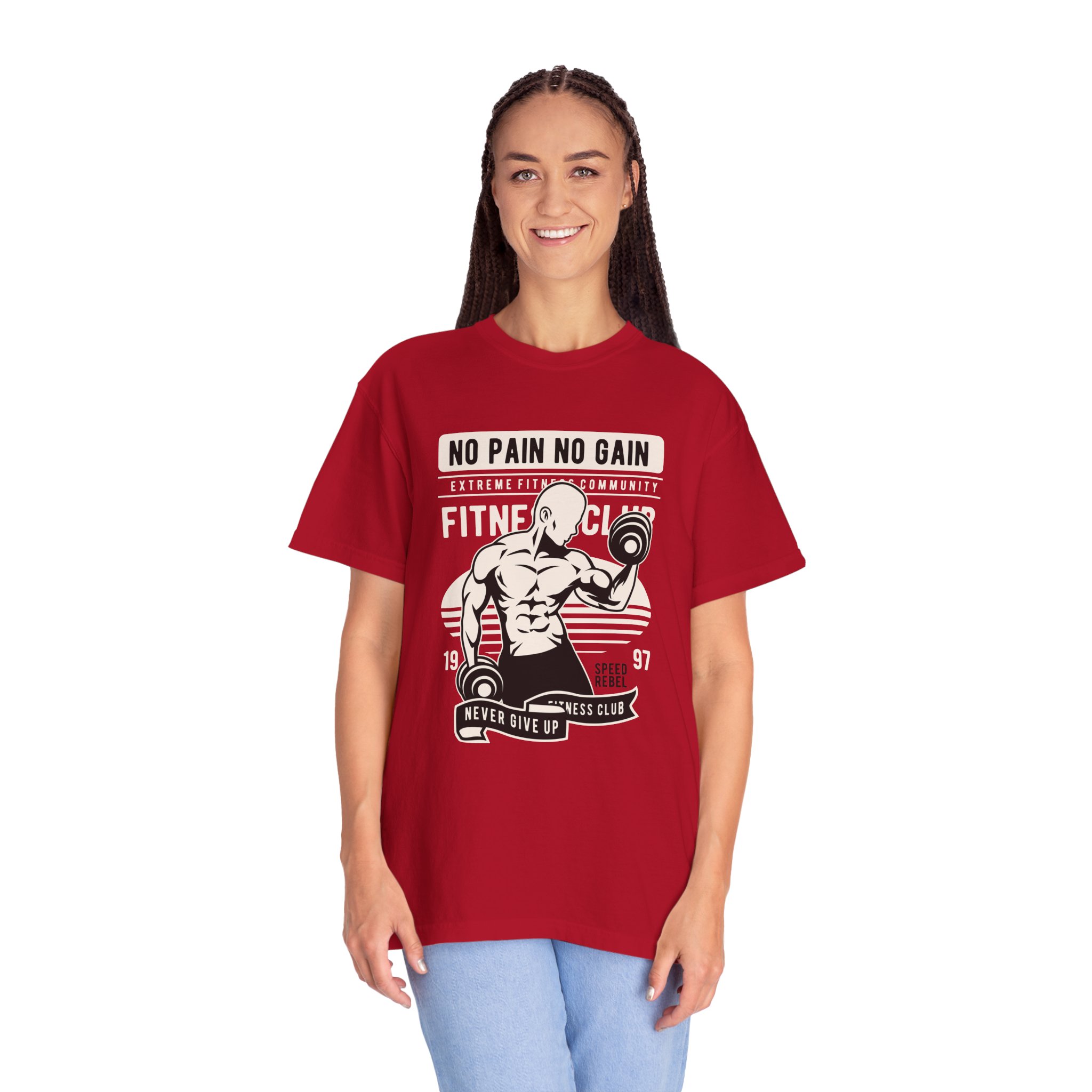 Fitness Motivation T-Shirt, Workout Tee, Gym Gear, Gift for Lifters, Unisex Casual Top, No Pain No Gain Design. - Image 45