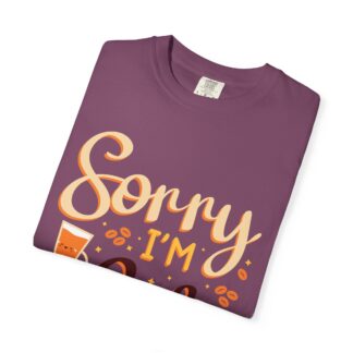 Funny coffee Tshirts for Coffee Lovers - Sorry I’m Latte Unisex Tee - Image 39