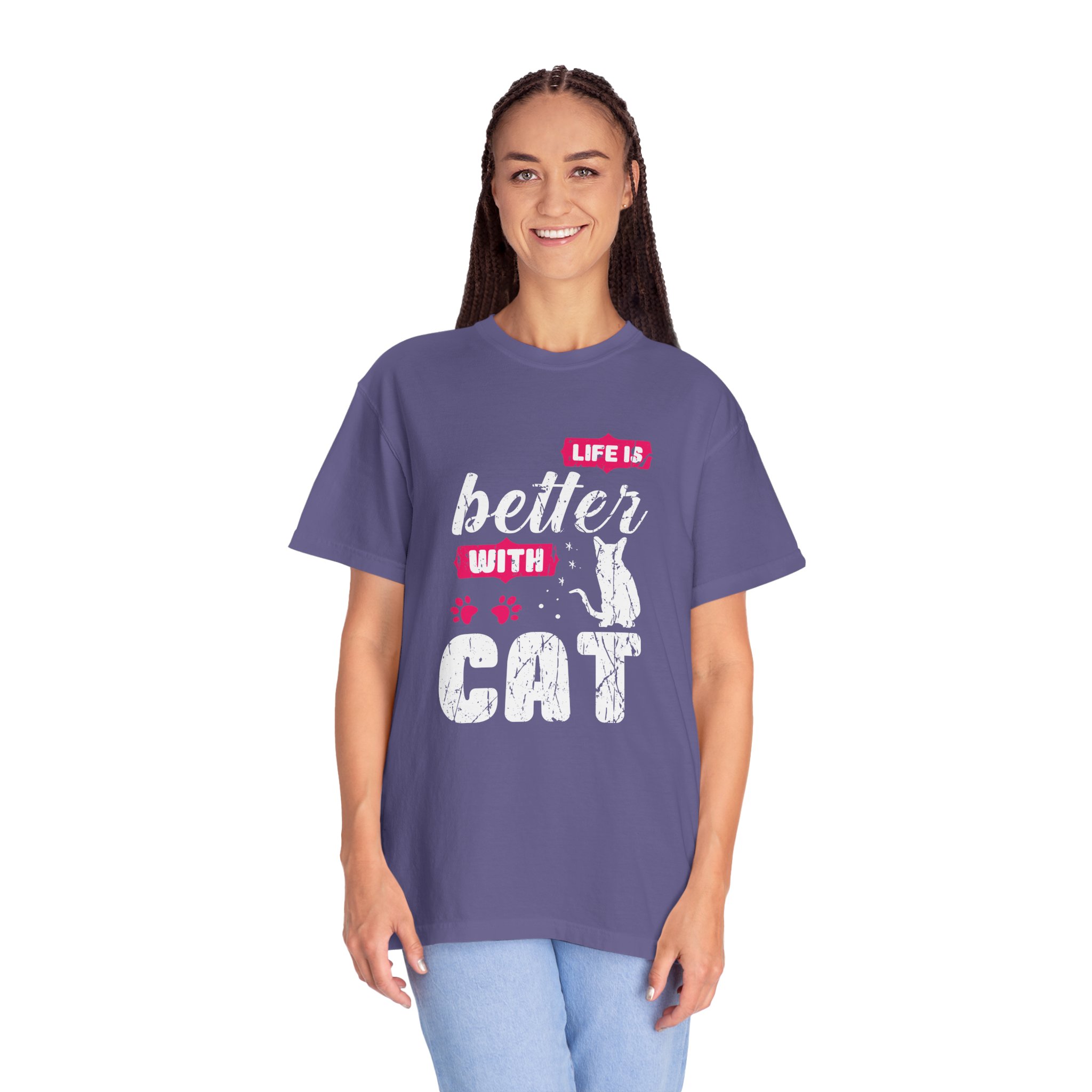 b2 - 5.17 - Life Is Better with Cat T-Shirt – Funny Cat Lover Graphic Tee for Cozy Vibes & Everyday Happiness. - Image 43