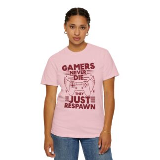 Retro Gaming Tshirt: Classic Arcade - Gamers Never Die They Just Respawn Unisex Tee - Image 52