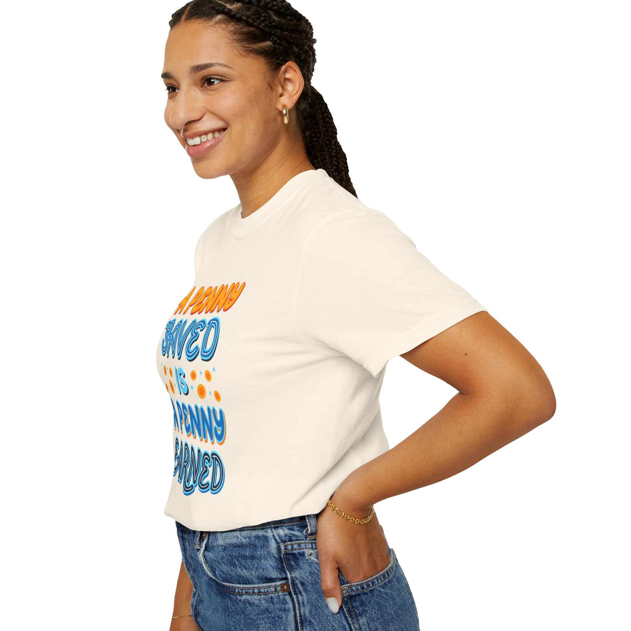 b2 - 2.7b - A Penny Saved Is a Penny Earned T-Shirt – Retro Inspirational Savings Quote Graphic Tee for Smart Living & Financial Motivation. - Image 37