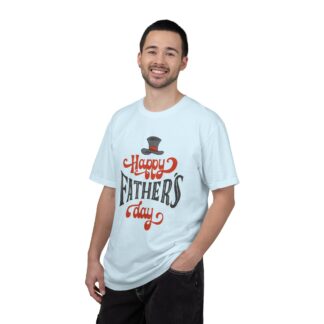 Happy Father’s Day Top Hat Typography T-Shirt – Cute Love Graphic Tee for Dads, Perfect Gift Giving & Celebration Wear. - Image 2