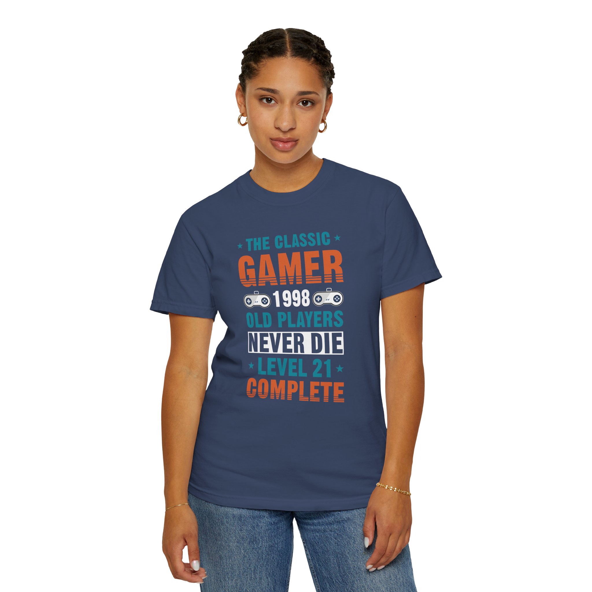 Gamer 1998 T-Shirt – Old Players Never Die Level 21 Complete Retro Gaming Tee for Gamers & Video Game Fans. - Image 20