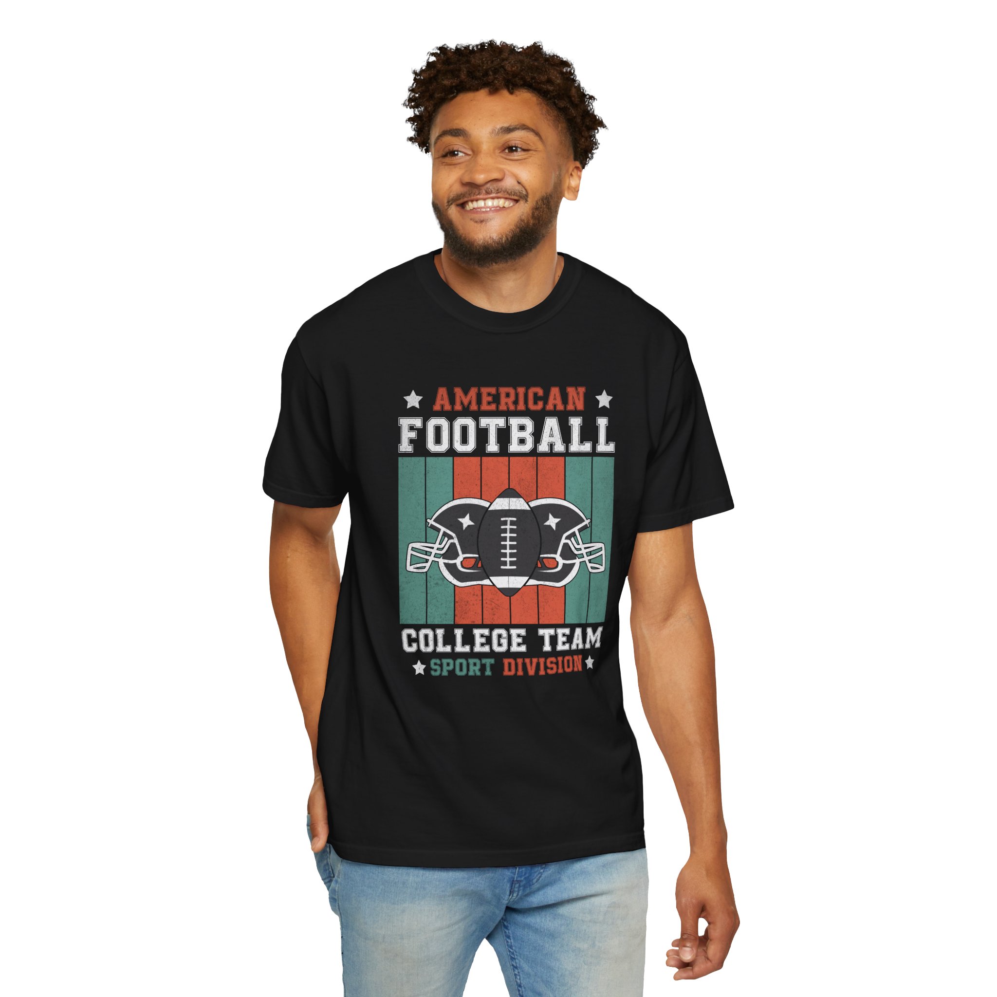C - 16.16 - American Football College Team Unisex Garment-Dyed T-Shirt, Sports Fan Tee, Game Day Shirt, Gift for Football Lovers. - Image 38