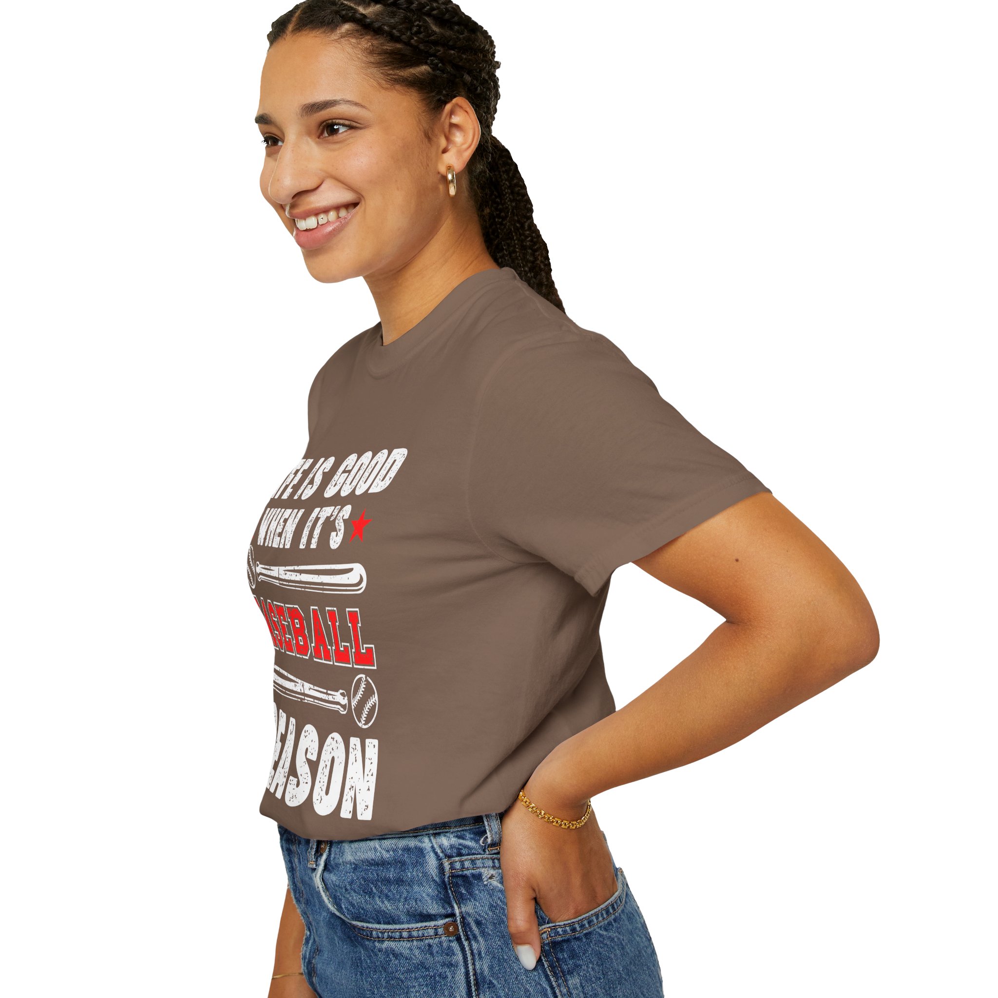 Life Is Good Baseball Season T-Shirt, Unisex Tee for Sports Lovers, Gift for Baseball Fans, Casual Wear, Summer Vibes, Game Day Apparel. - Image 5