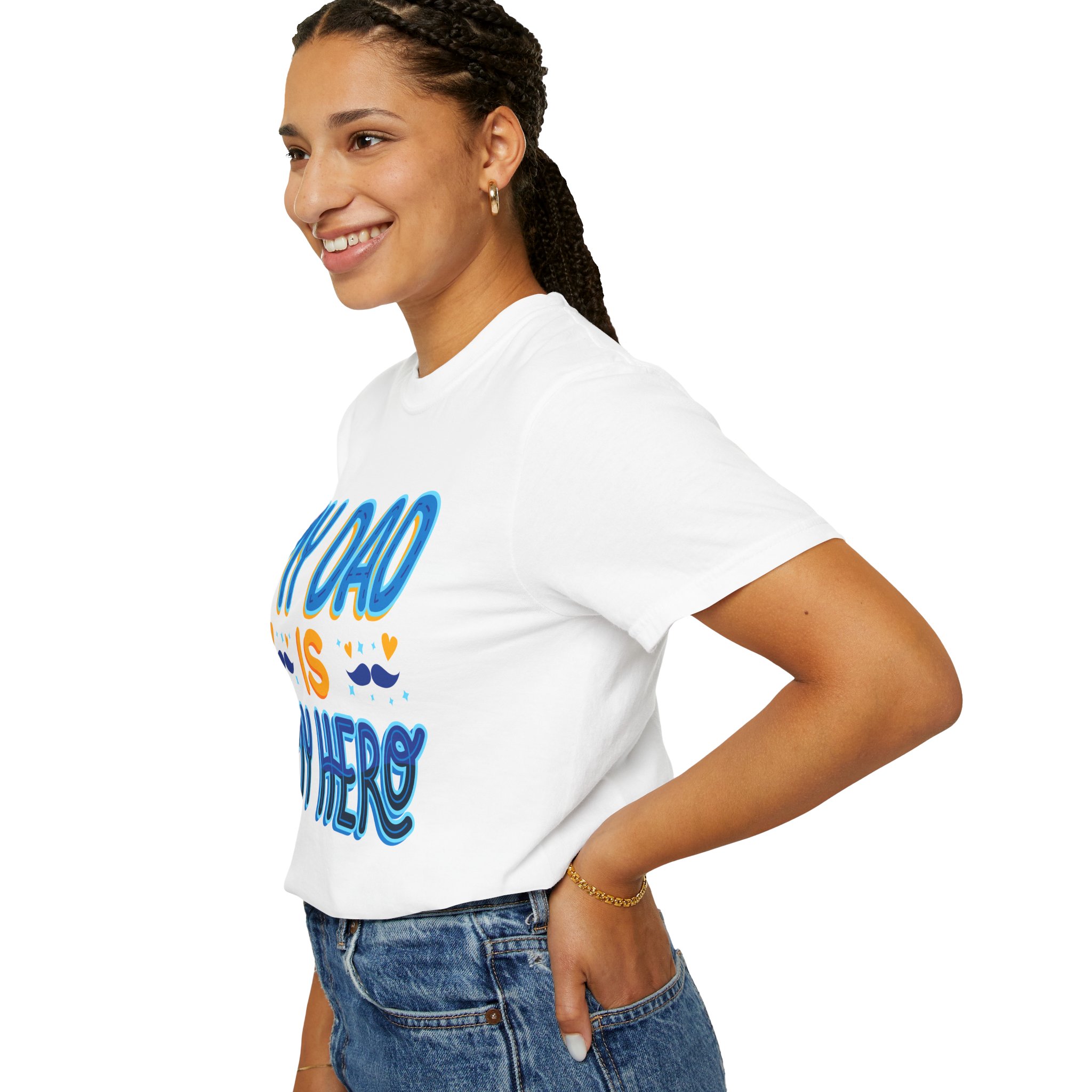 My Dad is My Hero Garment-Dyed T-shirt, Father's Day Gift, Unisex Tee, Dad Appreciation, Casual Wear, Birthday Present. - Image 13
