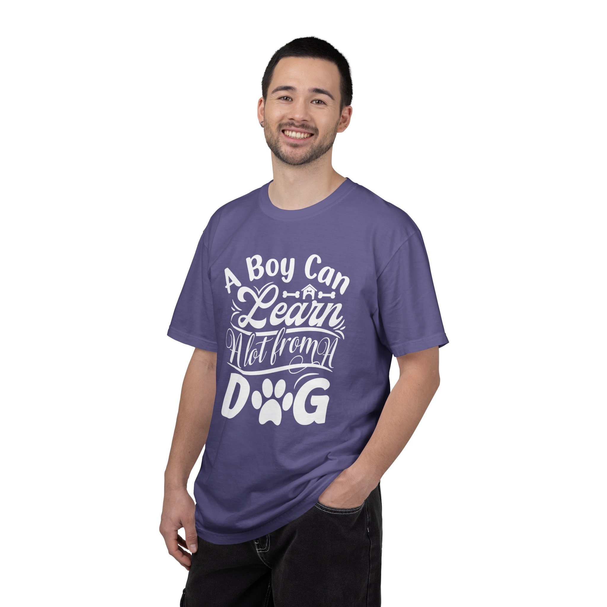 A Boy Can Learn a Lot From a Dog T-Shirt – Funny Dog Lover Tee for Boys & Dog Owners. - Image 34