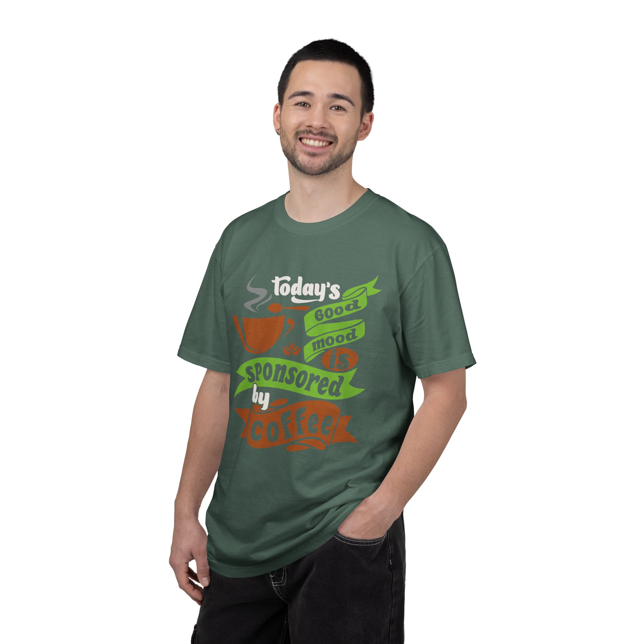 b2 - 1.12 - Today’s Good Mood Sponsored by Coffee T-Shirt – Positive Coffee Lover Graphic Tee for Happy Vibes & Daily Energy. - Image 10