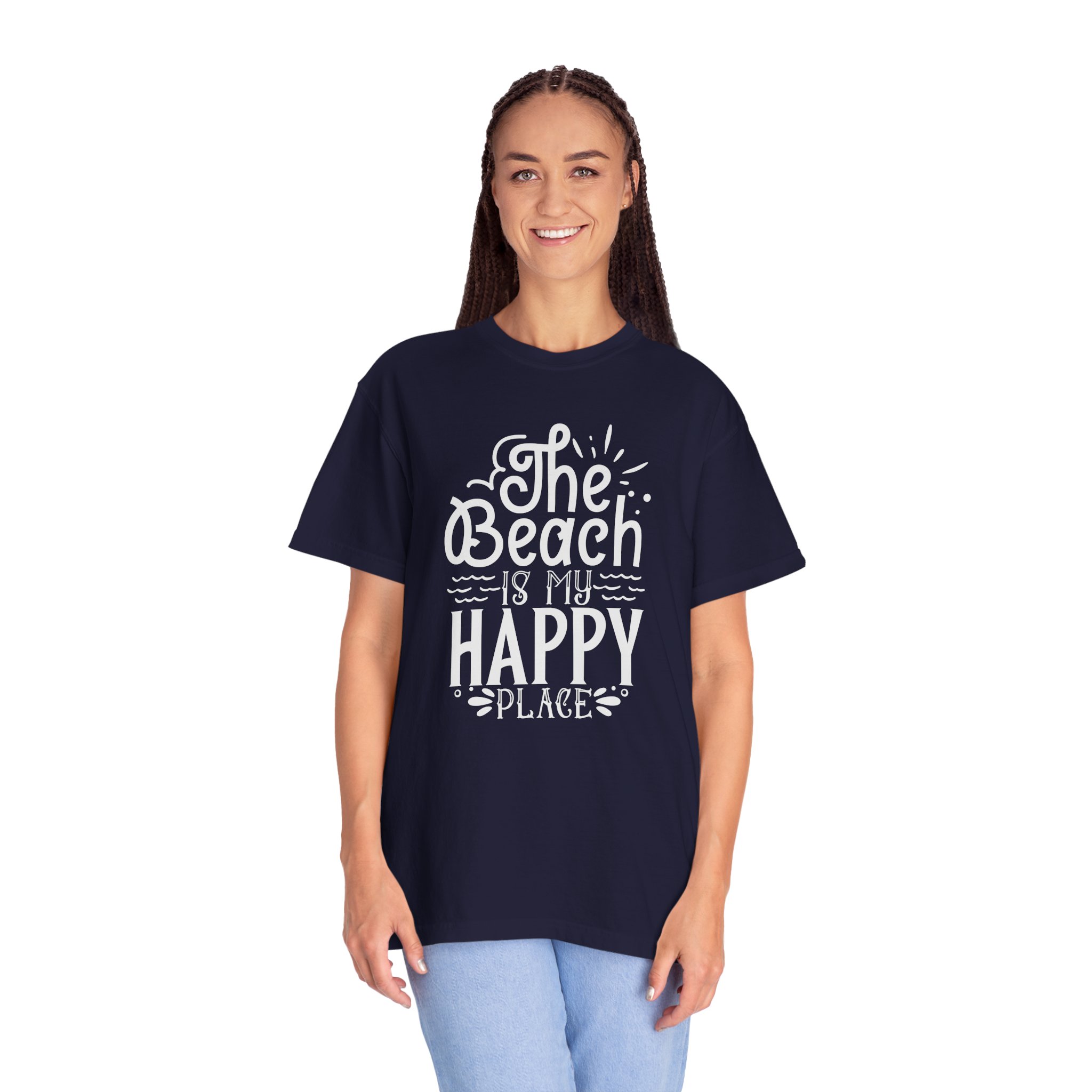 C - 13.6 - Beach-Themed Garment-Dyed T-Shirt, Perfect for Summertime, Vacation Wear, Casual Outings, Gifts for Sunshine Lovers. - Image 35