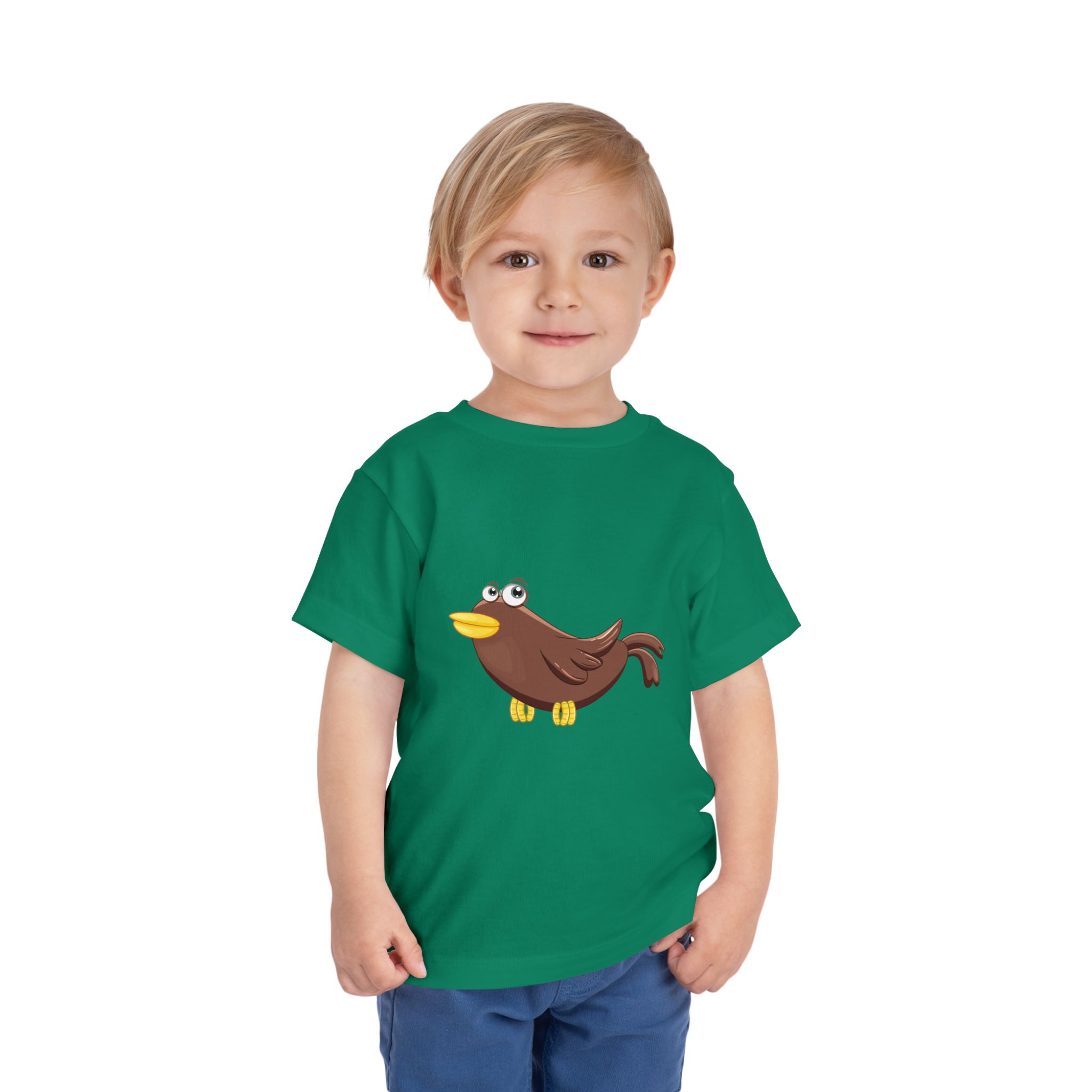 Cute Cartoon Brown Bird Toddler T-Shirt – Adorable Bird Graphic Tee for Kids, Boys & Girls. - Image 3