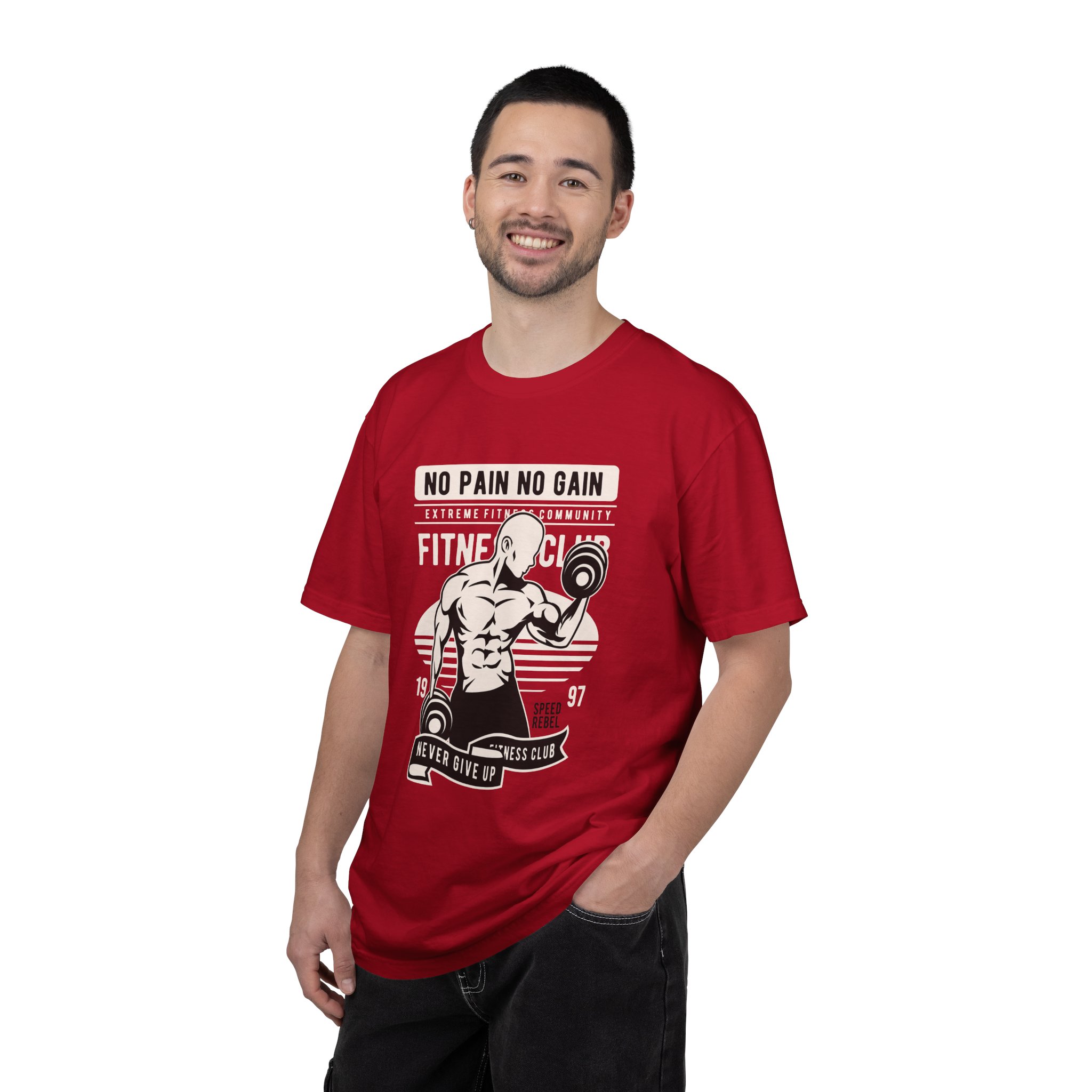 Fitness Motivation T-Shirt, Workout Tee, Gym Gear, Gift for Lifters, Unisex Casual Top, No Pain No Gain Design. - Image 44
