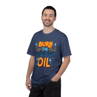 Bold motivational quote tee - Burn the Midnight Oil Unisex Tee - Image 26
