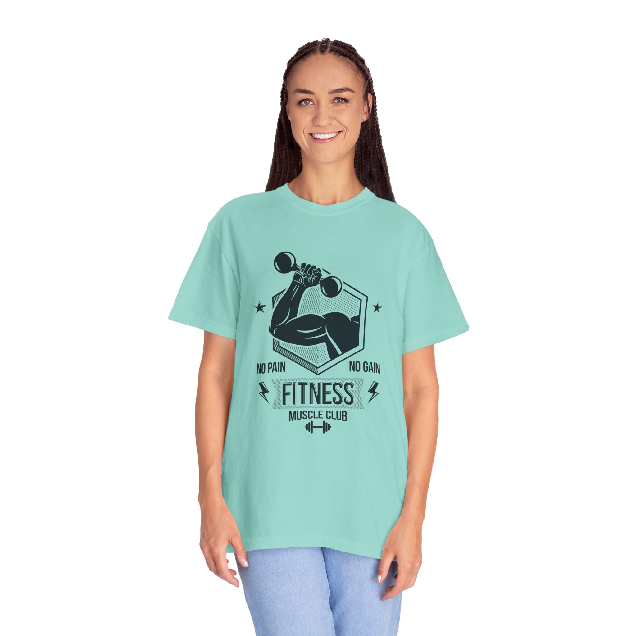 Fitness Muscle Club T‑Shirt — "No Pain No Gain" Gym Workout Tee. - Image 3