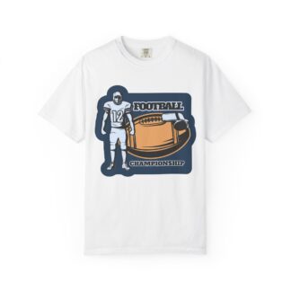 Football Championship Unisex Garment-Dyed T-shirt, Vintage Sports Tee, Game Day Outfit, Casual Wear, Gift for Football Fans.