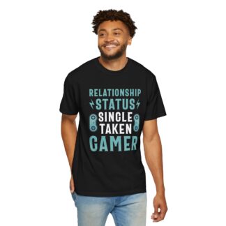 Gamer Graphic Tee for Gamers with Humor | EarnestlilyRelationship Status: Single Taken Gamer Unisex Tee - Image 30