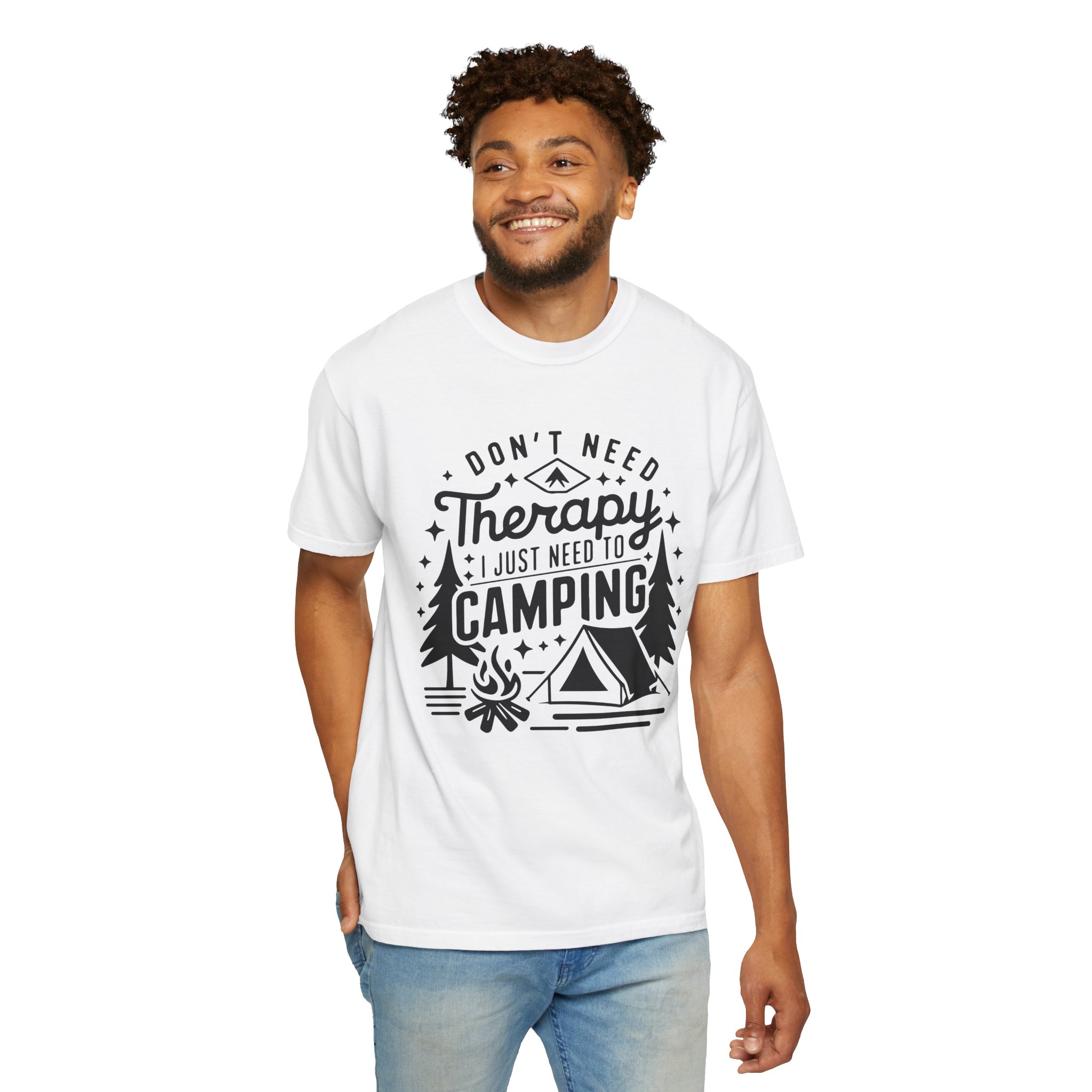 Camping Therapy T-Shirt | Unisex Garment-Dyed Tee for Outdoor Lovers, Perfect Gift for Campers, Nature Lovers, and Adventure Seekers. - Image 14