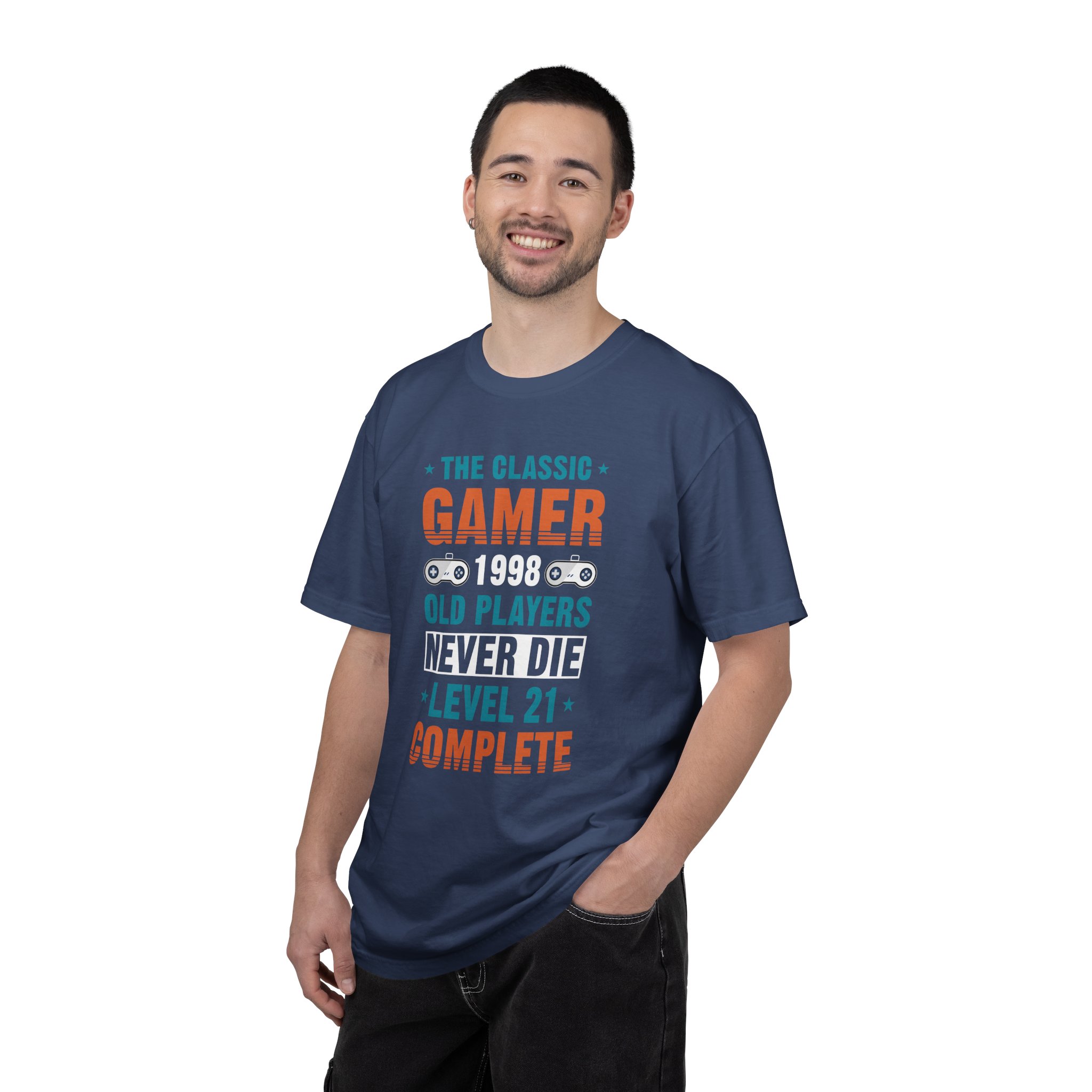 Gamer 1998 T-Shirt – Old Players Never Die Level 21 Complete Retro Gaming Tee for Gamers & Video Game Fans. - Image 18