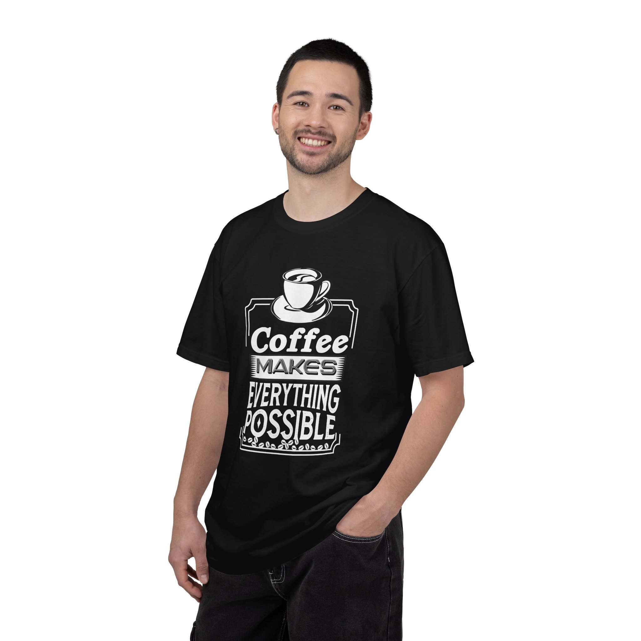 b2 - 1.3 - Coffee Makes Everything Possible T-Shirt – Funny Coffee Lover Graphic Tee for Motivation & Daily Energy. - Image 26