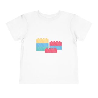 Colorful Building Blocks Toddler T-Shirt – Cute Kids Graphic Tee for Boys & Girls.