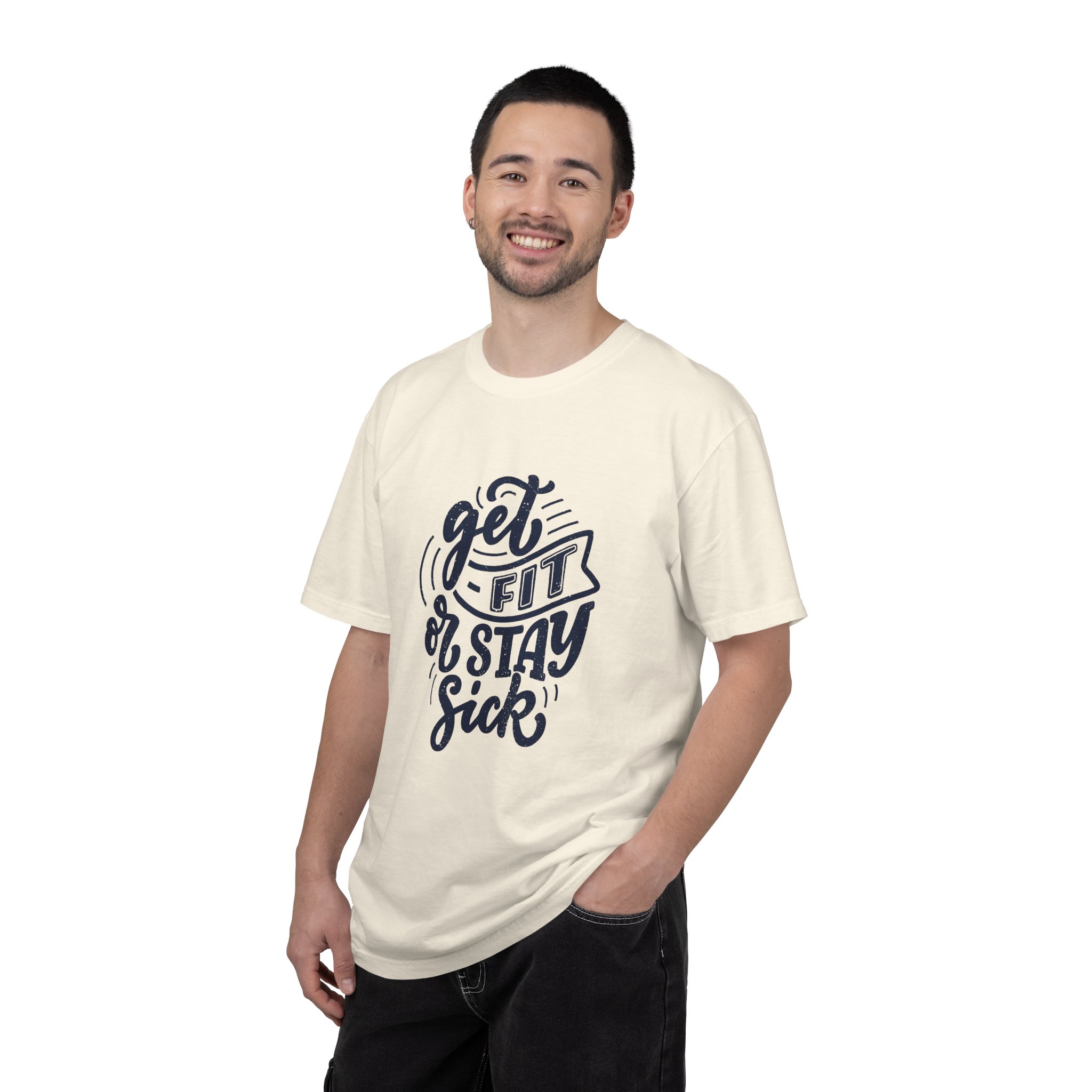 Get Fit or Stay Sick Unisex Garment-Dyed T-Shirt, Workout Tee, Fitness Apparel, Motivational Shirt. - Image 18