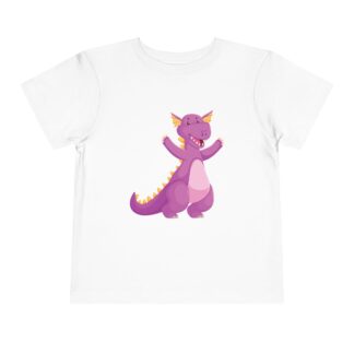 Cute Purple Dragon Toddler T-Shirt – Playful Dino Costume Graphic Tee for Kids, Boys & Girls.