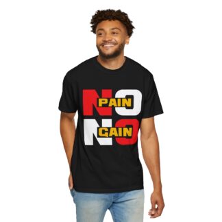 Stylish Motivational Quote T-shirt - No Pain No Gain Graphic Unisex Tee - Image 38