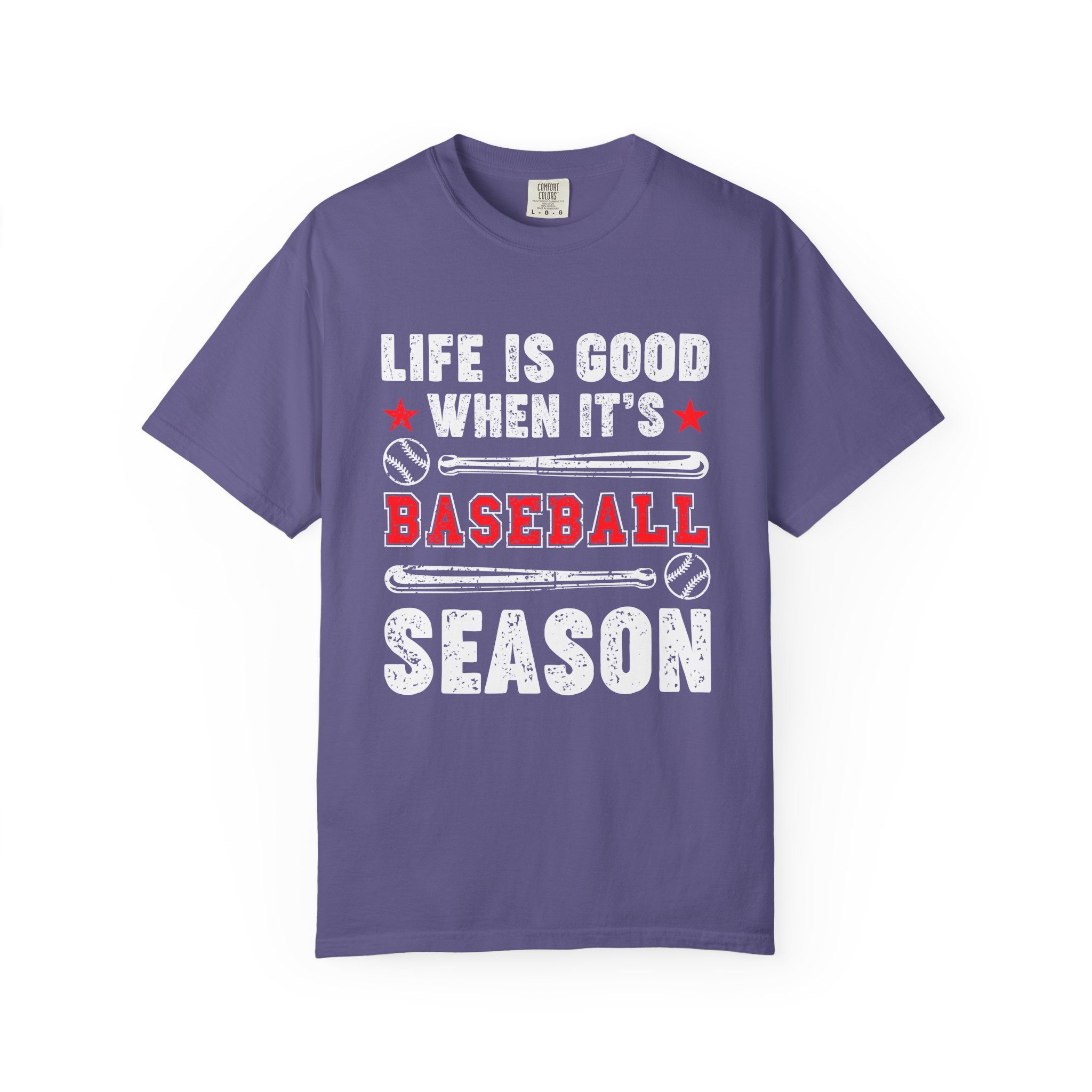 Life Is Good Baseball Season T-Shirt, Unisex Tee for Sports Lovers, Gift for Baseball Fans, Casual Wear, Summer Vibes, Game Day Apparel. - Image 41